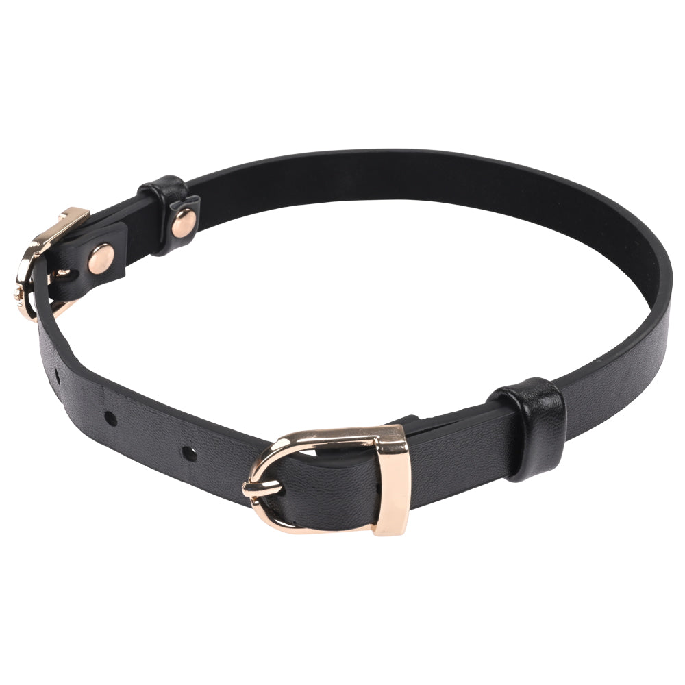 Sex & Mischief Double Buckle Day Collar Black Collar