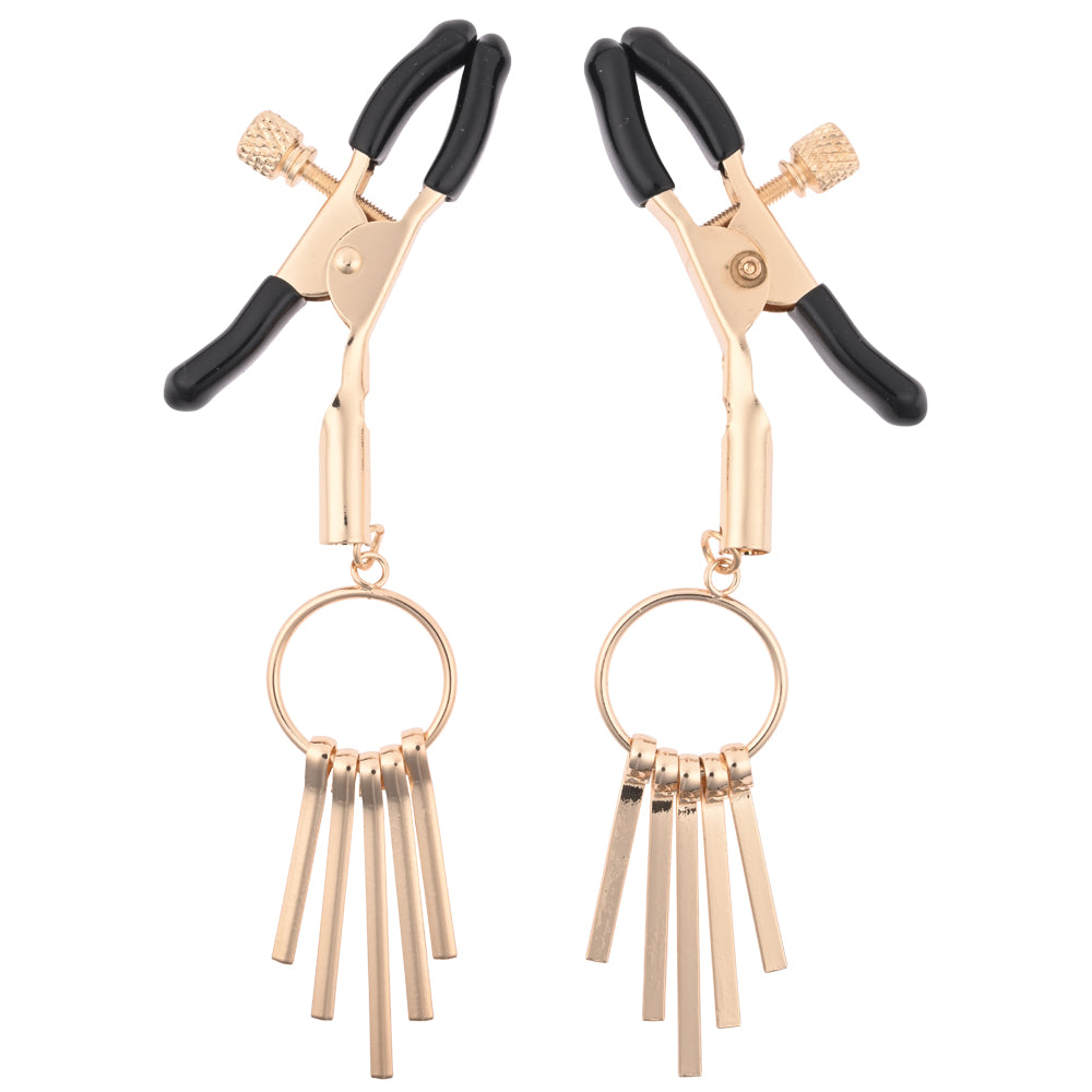 Sex & Mischief Verge Nipple Clamps Gold Nipple Clamps Set Of 2