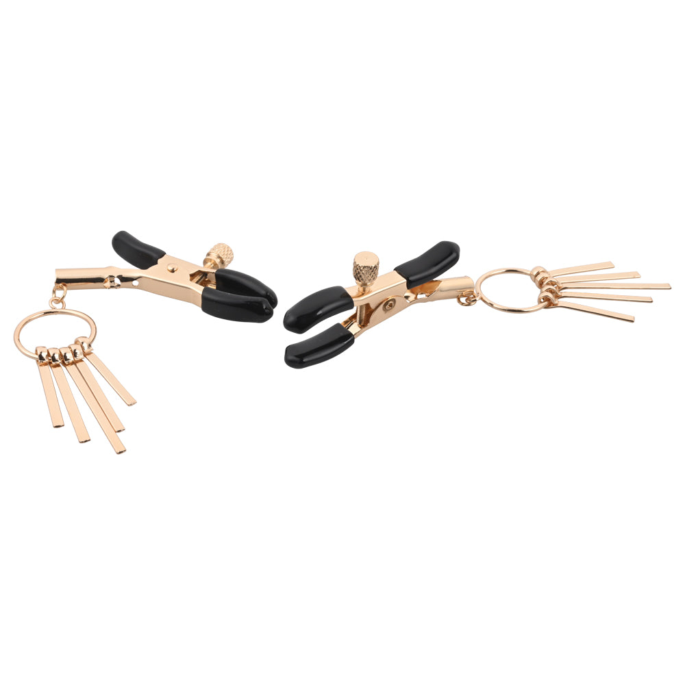 Sex & Mischief Verge Nipple Clamps Gold Nipple Clamps Set Of 2