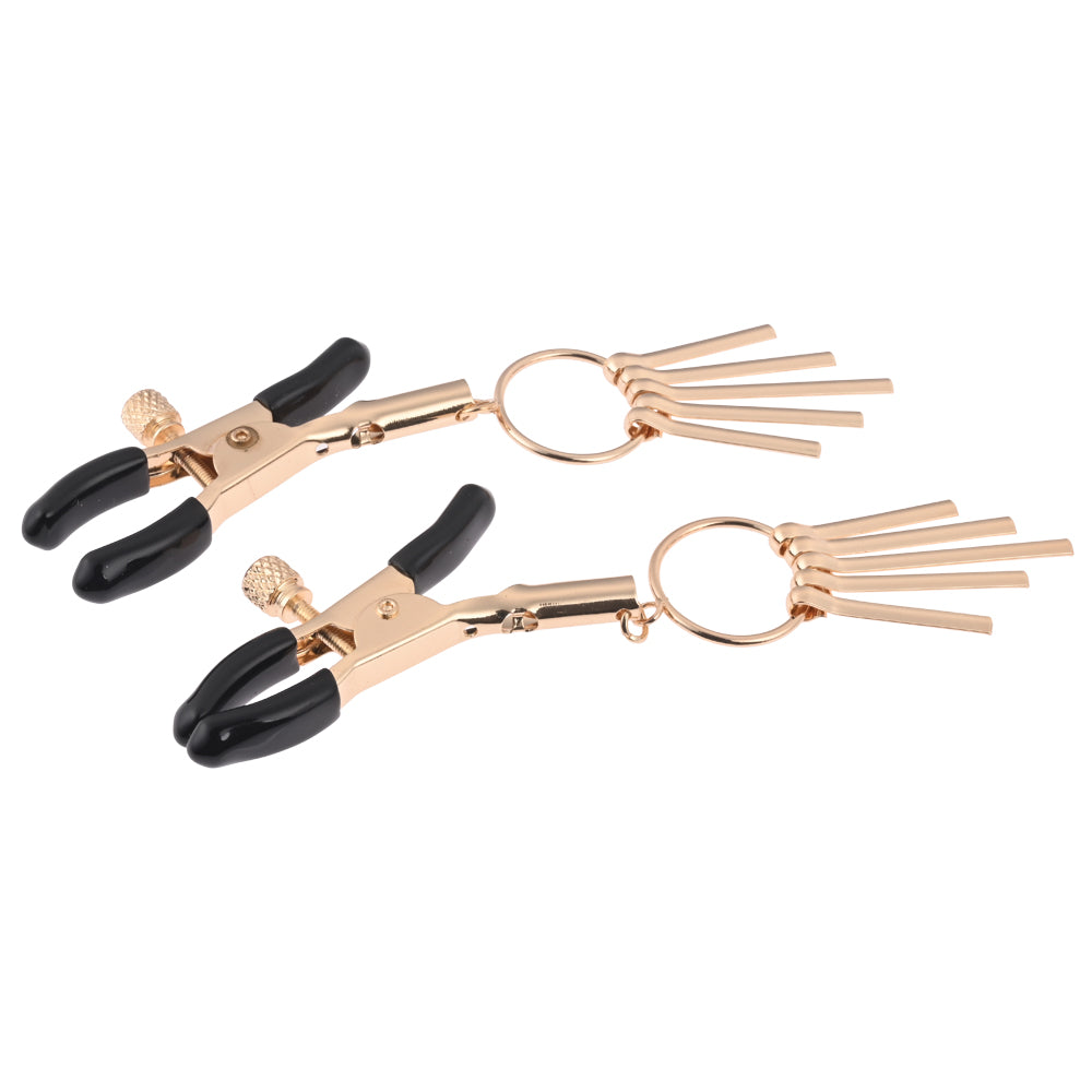 Sex & Mischief Verge Nipple Clamps Gold Nipple Clamps Set Of 2