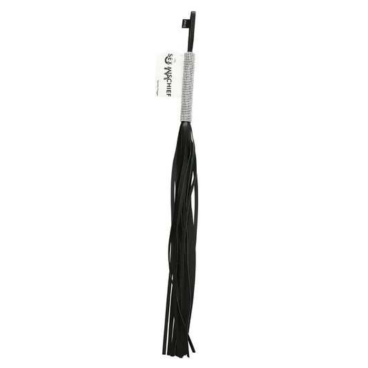 Sex & Mischief Sparkle Flogger Black/Sparkle 78 Cm Flogger Whip