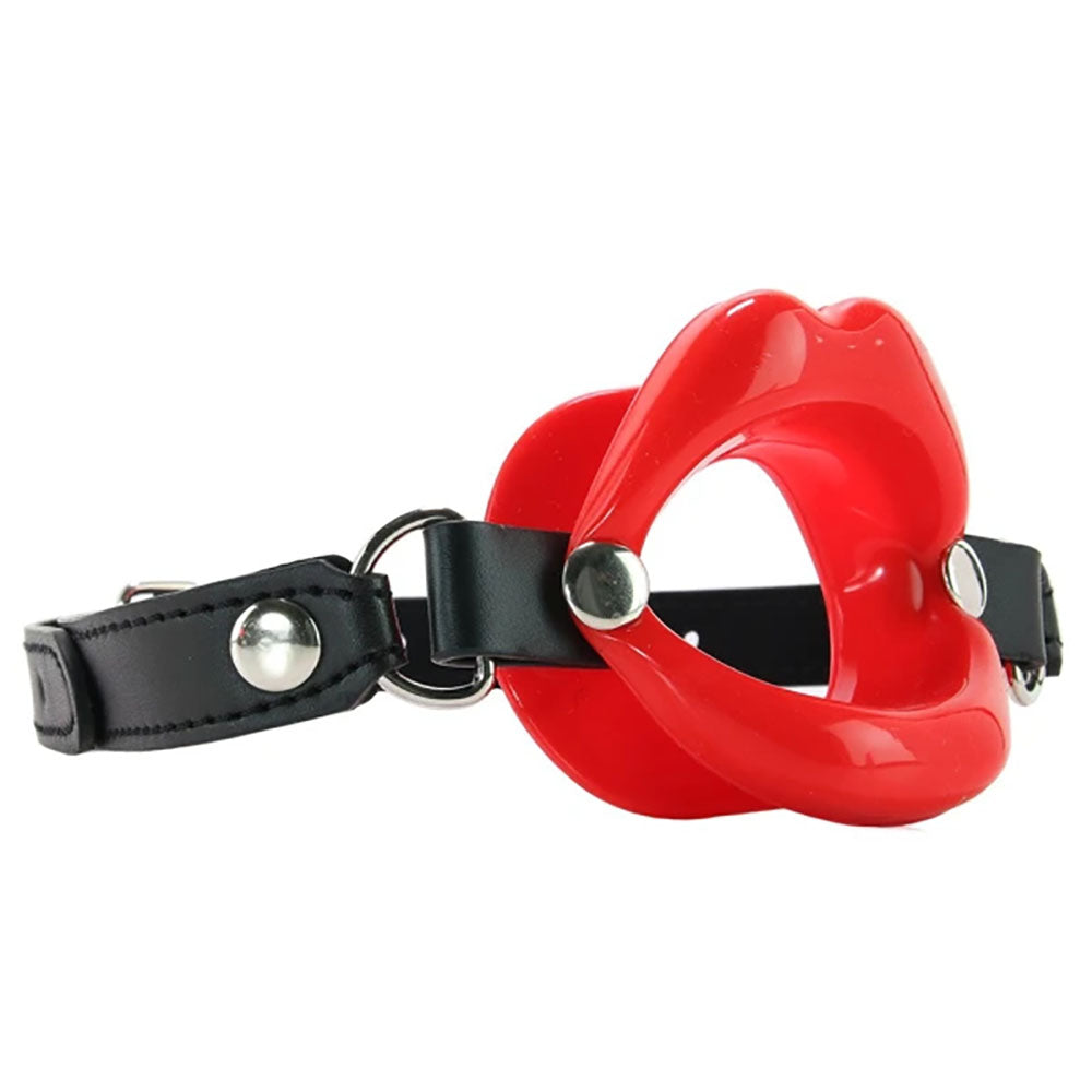 Sex & Mischief Silicone Lips Mouth Gag Red Red Mouth Restraint