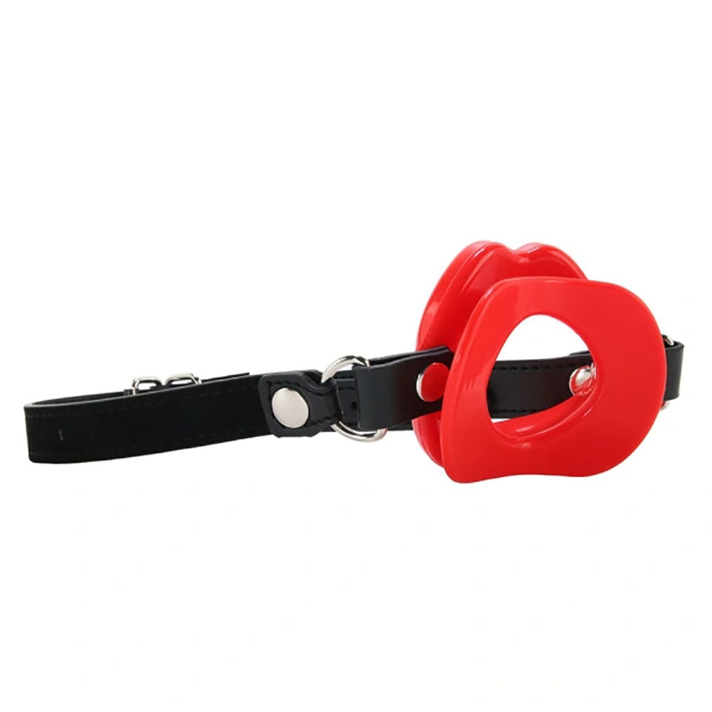Sex & Mischief Silicone Lips Mouth Gag Red Red Mouth Restraint