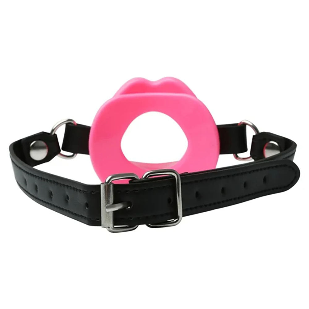 Sex & Mischief Silicone Lips Mouth Gag Pink Pink Mouth Restraint