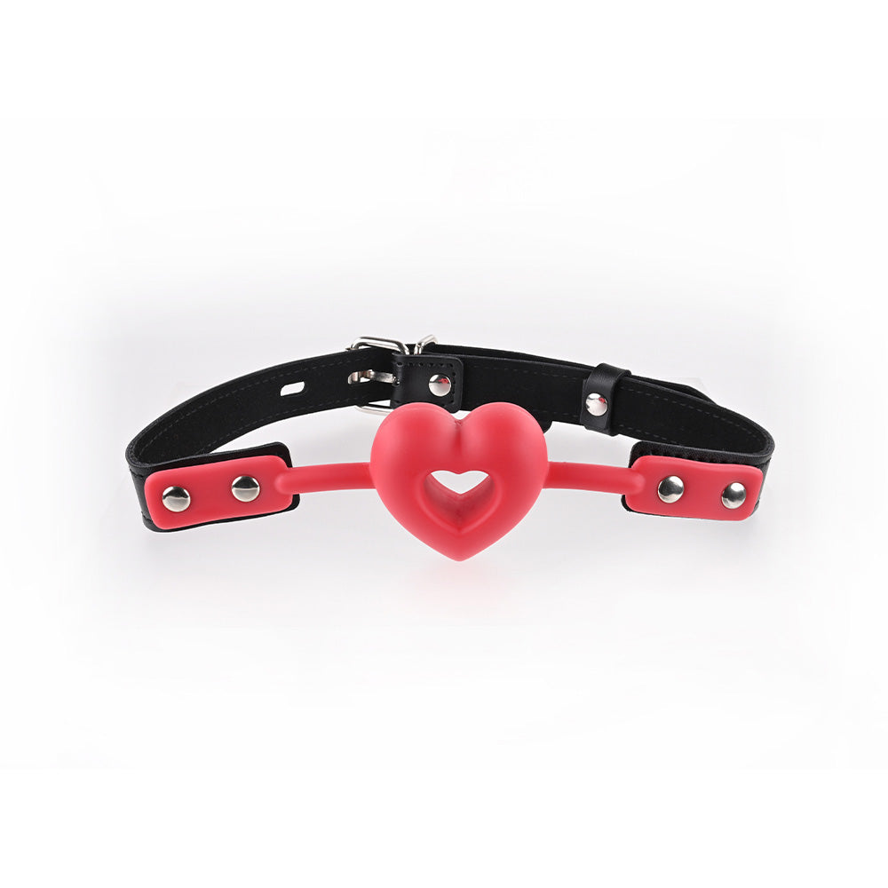 Sex & Mischief Amor Ball Gag Red/Black Mouth Restraint