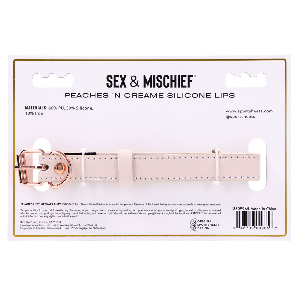 Sex & Mischief Peaches N Crea Me Silicone Lips Peach Mouth Restraint