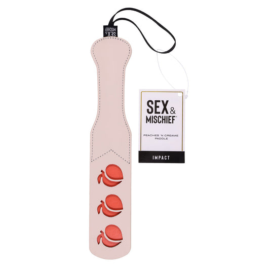 Sex & Mischief Peaches N Crea Me Impression Paddle Peach Spanking Paddle