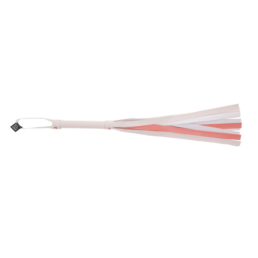 Sex & Mischief Peaches N Crea Me Stripe Flogger Peach 80 Cm Flogger Whip