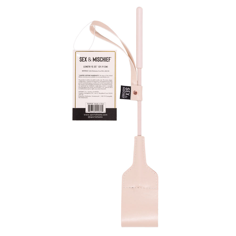 Sex & Mischief Peaches N Crea Me Riding Crop Peach 30 Cm Crop Whip