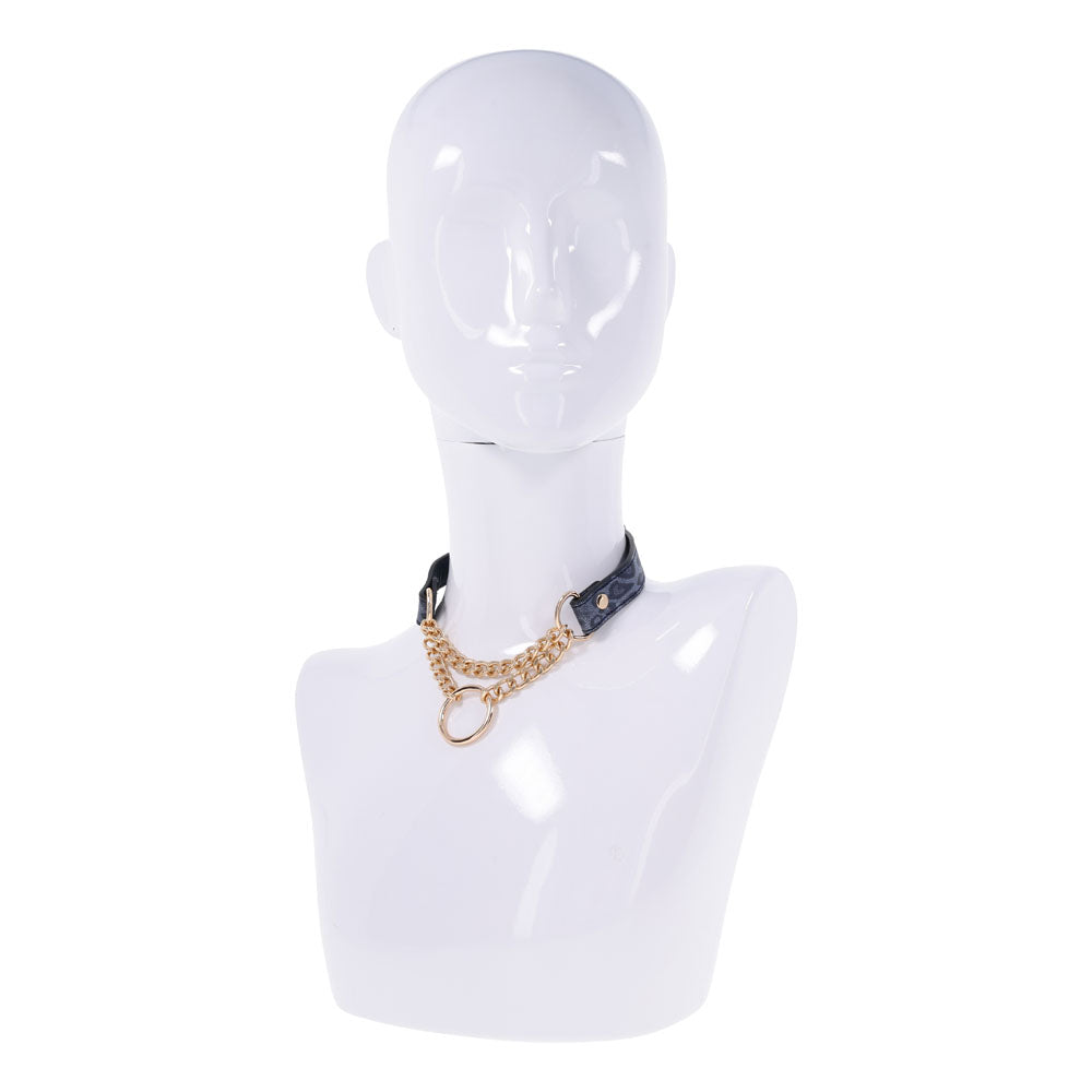 Sex & Mischief Cougar Day Collar Navy Blue/Gold Collar