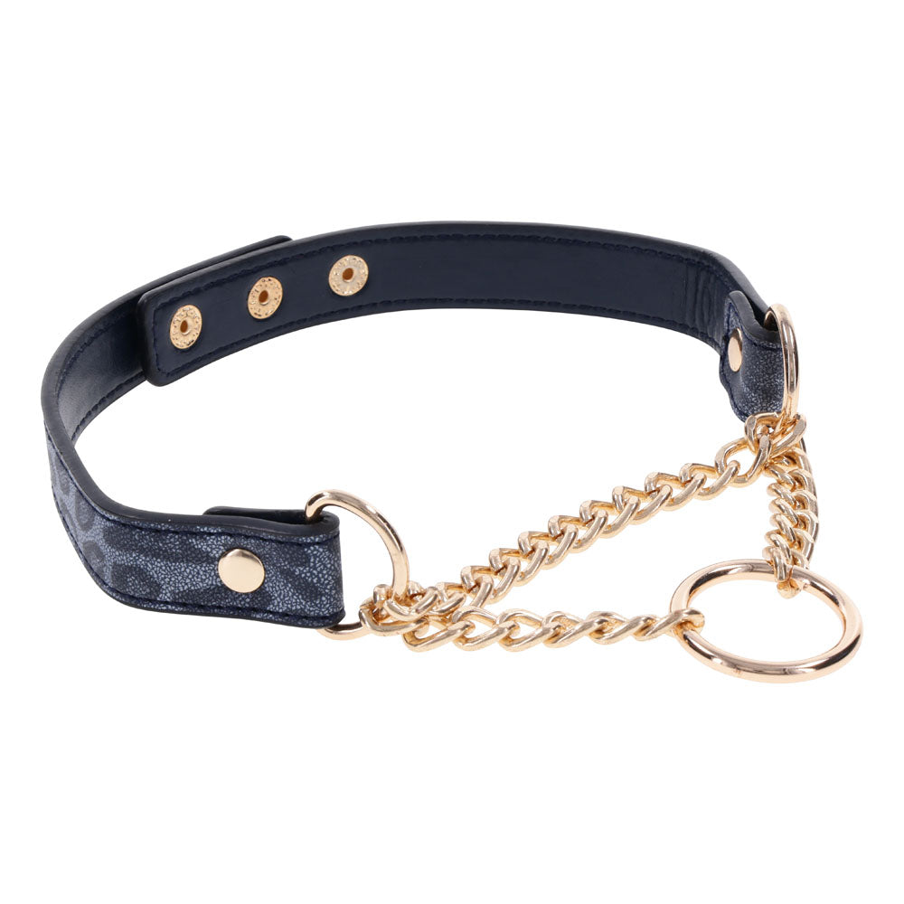 Sex & Mischief Cougar Day Collar Navy Blue/Gold Collar