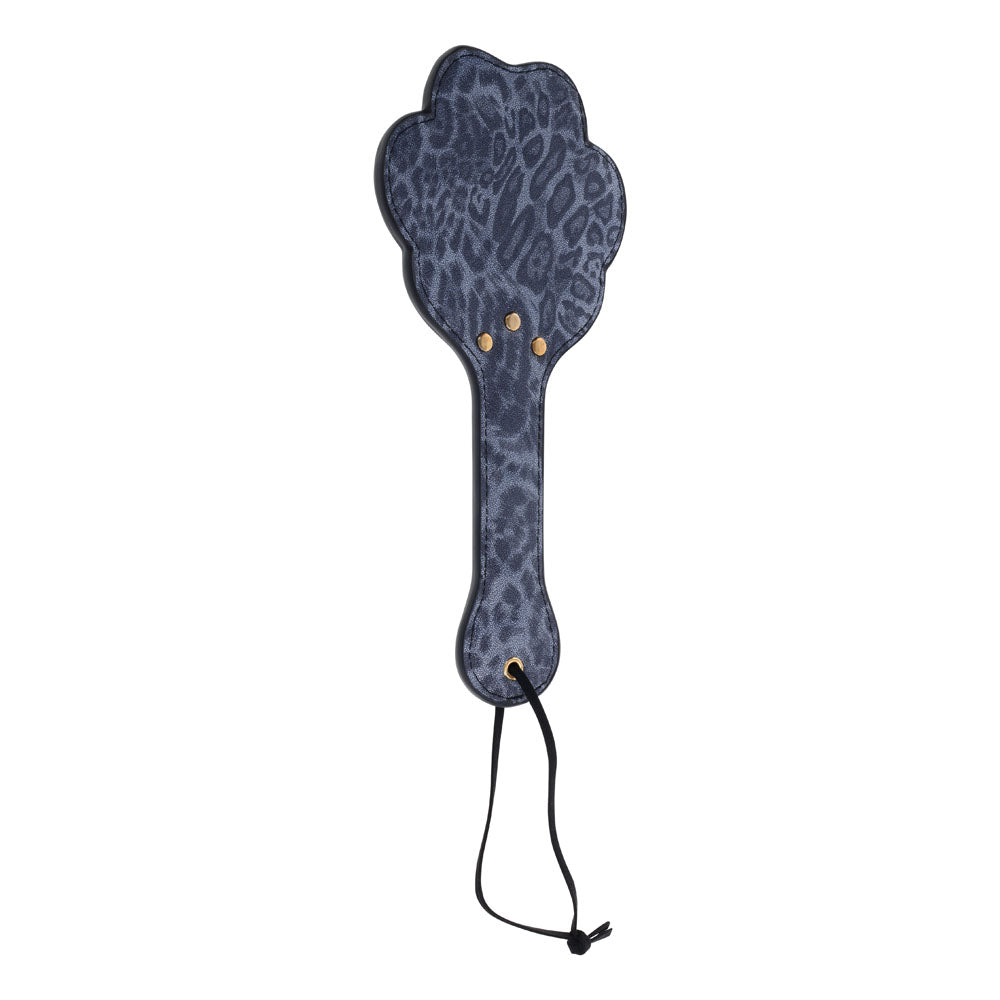 Sex & Mischief Cougar Paw Paddle Navy Blue/Gold Spanking Paddle