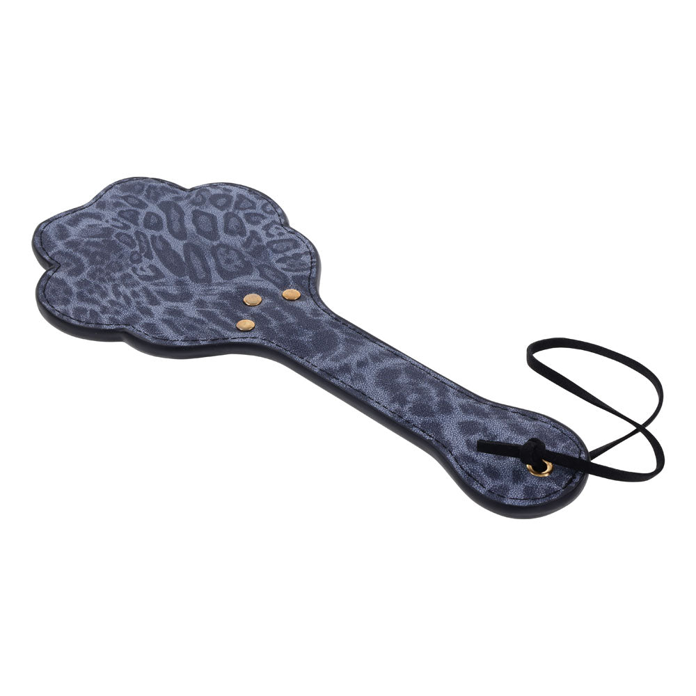 Sex & Mischief Cougar Paw Paddle Navy Blue/Gold Spanking Paddle