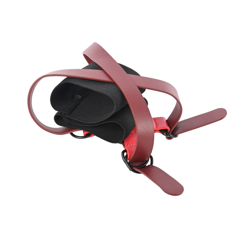 S&M Exs & Ohs Cross Cuffs Red/Black Restraints