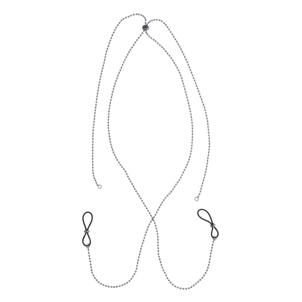 S&M Exs & Ohs Body Jewelry With Nipple Ties Metal Chain With Nipple Ties