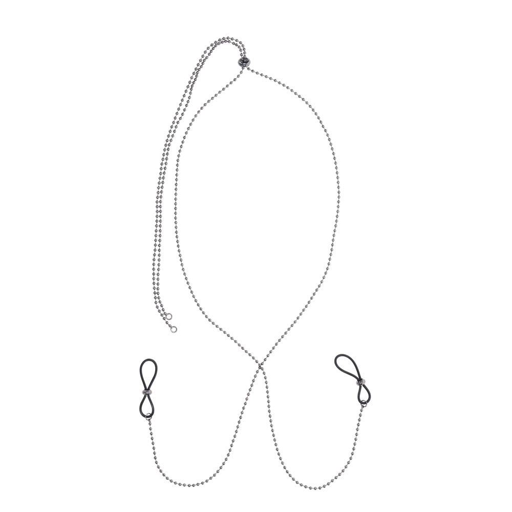 S&M Exs & Ohs Body Jewelry With Nipple Ties Metal Chain With Nipple Ties