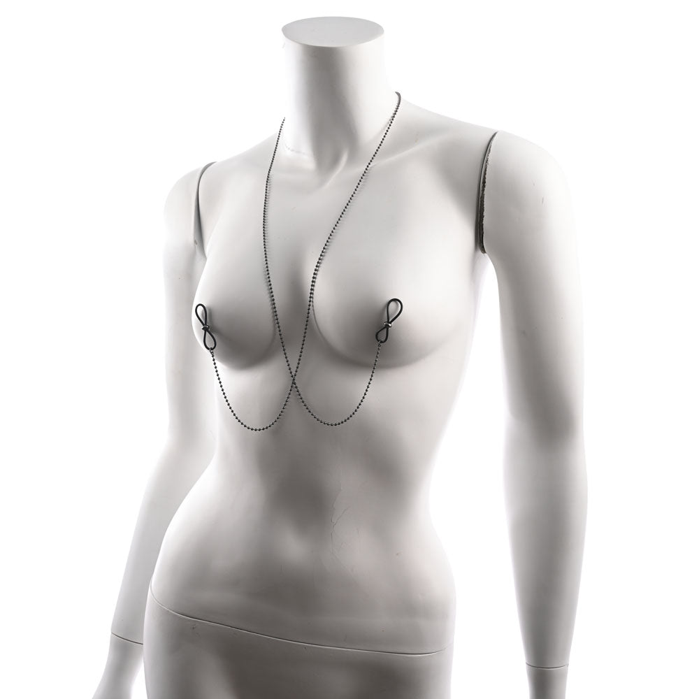 S&M Exs & Ohs Body Jewelry With Nipple Ties Metal Chain With Nipple Ties
