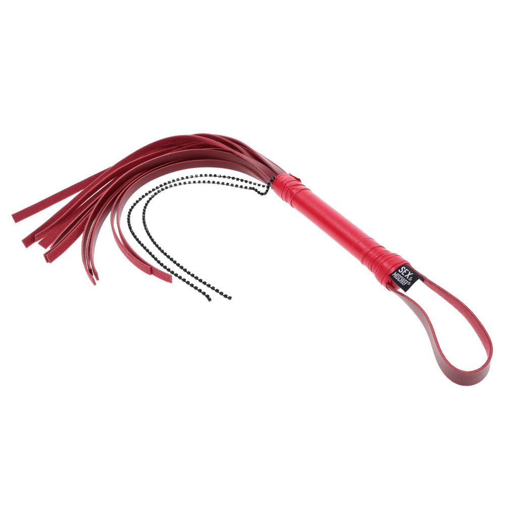 S&M Exs & Ohs Crystal Flogger Red Flogger Whip