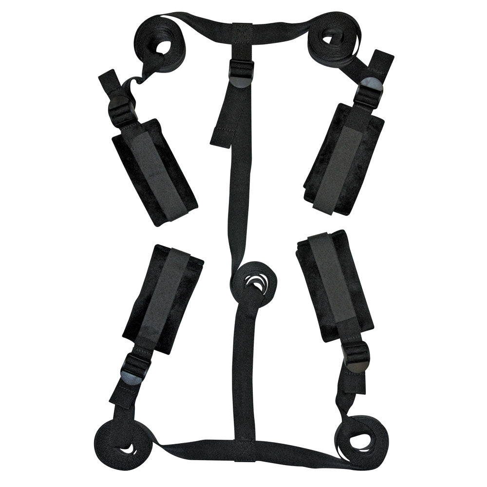 Sex & Mischief Bed Bondage Restraint Kit Under The Bed Restraint System