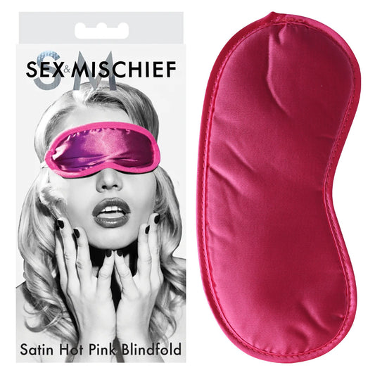 Sex & Mischief Satin Blindfold Hot Pink Hot Pink Blindfold