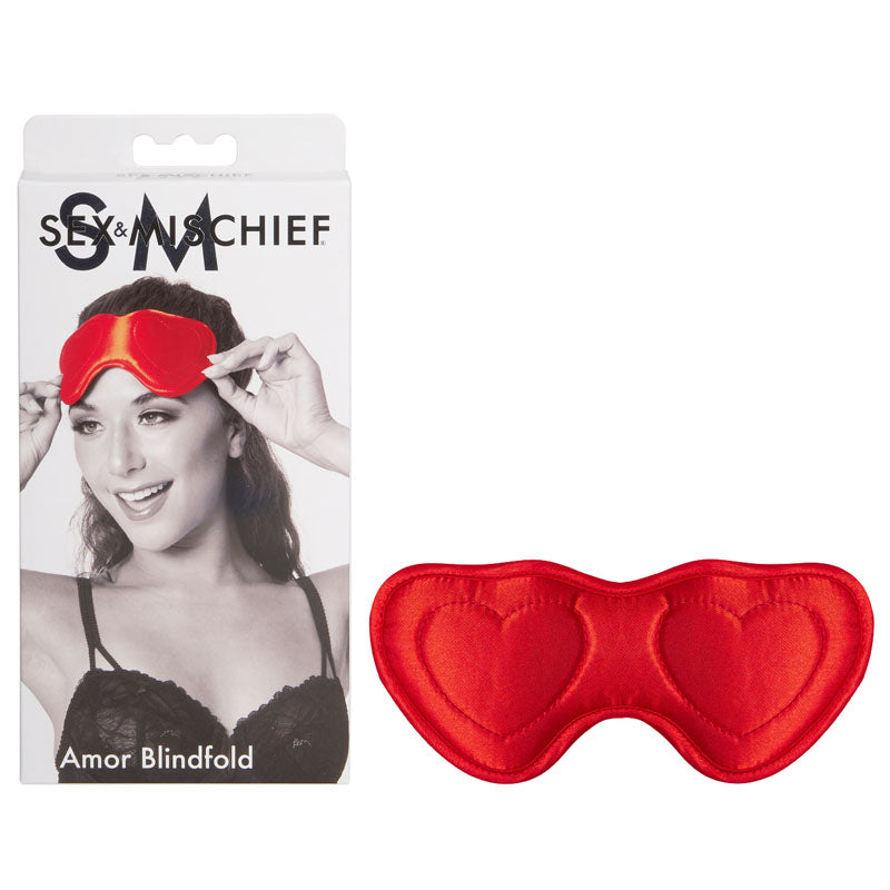 Sex & Mischief Amor Blindfold Red Padded Blindfold