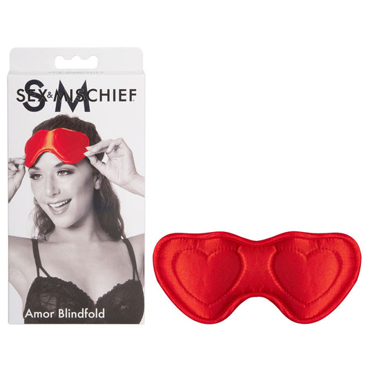 Sex & Mischief Amor Blindfold Red Padded Blindfold