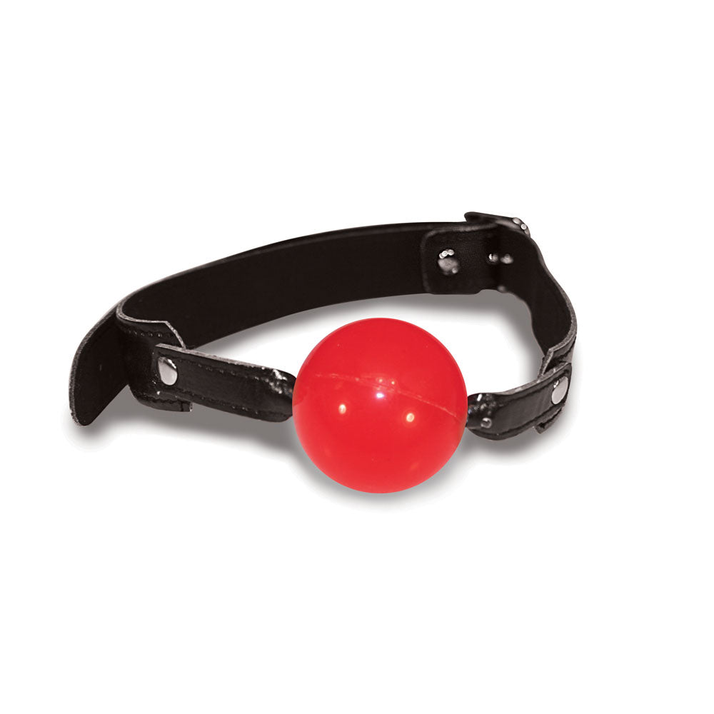 Sex & Mischief Solid Red Ball Gag Red/Black Mouth Restraint