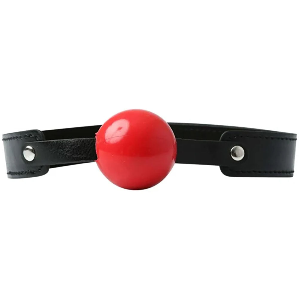 Sex & Mischief Solid Red Ball Gag Red/Black Mouth Restraint