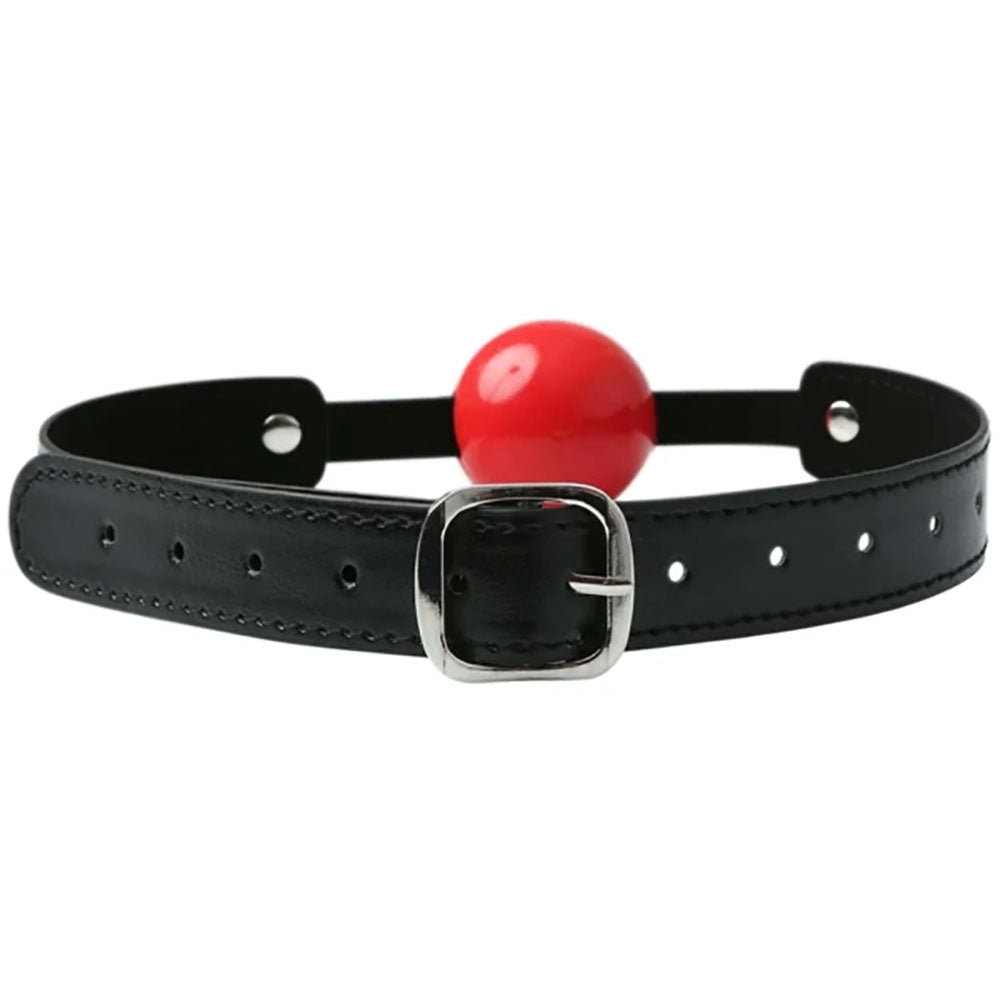Sex & Mischief Solid Red Ball Gag Red/Black Mouth Restraint