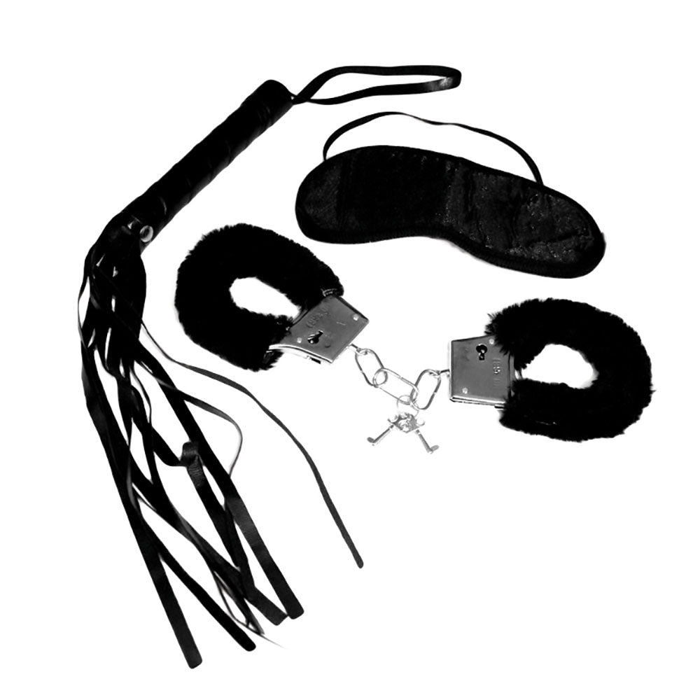 Sex & Mischief 3 Piece Intro To S&M Kit Beginner Bondage Kit 3 Piece Set