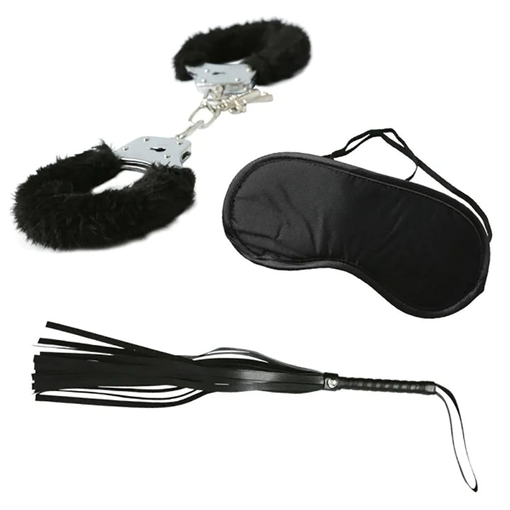 Sex & Mischief 3 Piece Intro To S&M Kit Beginner Bondage Kit 3 Piece Set