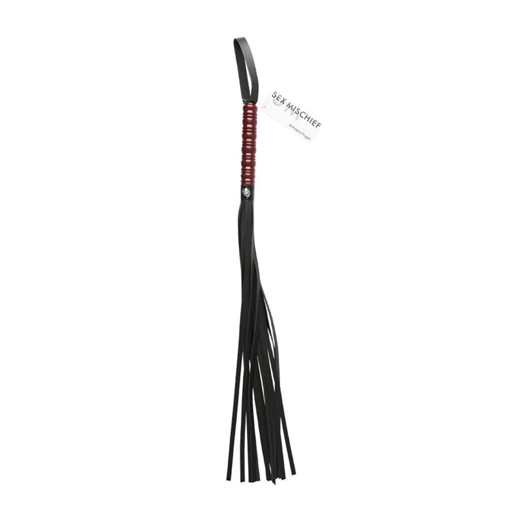 Sex & Mischief Mahogany Flogger 76 Cm Flogger Whip With Wooden Handle