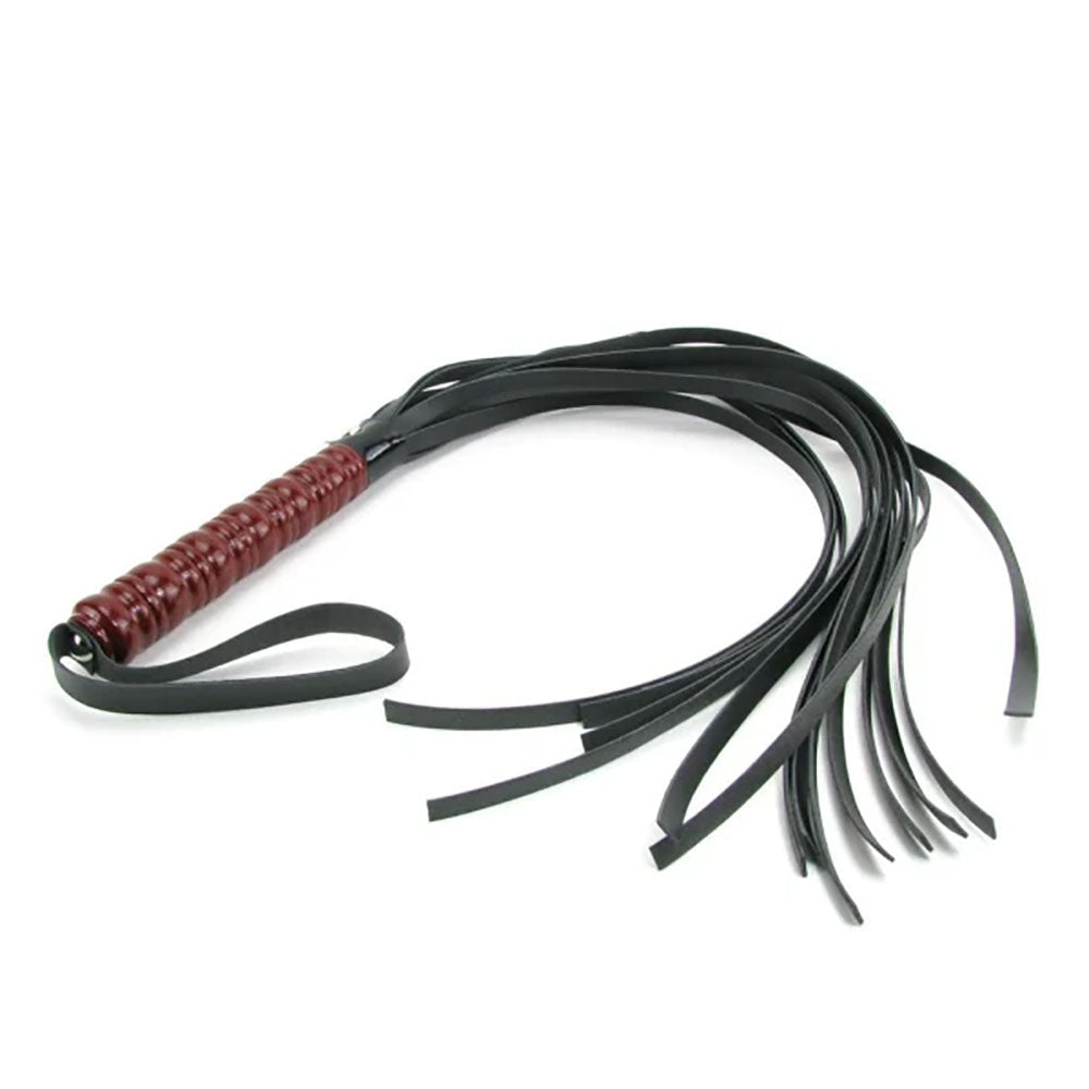 Sex & Mischief Mahogany Flogger 76 Cm Flogger Whip With Wooden Handle