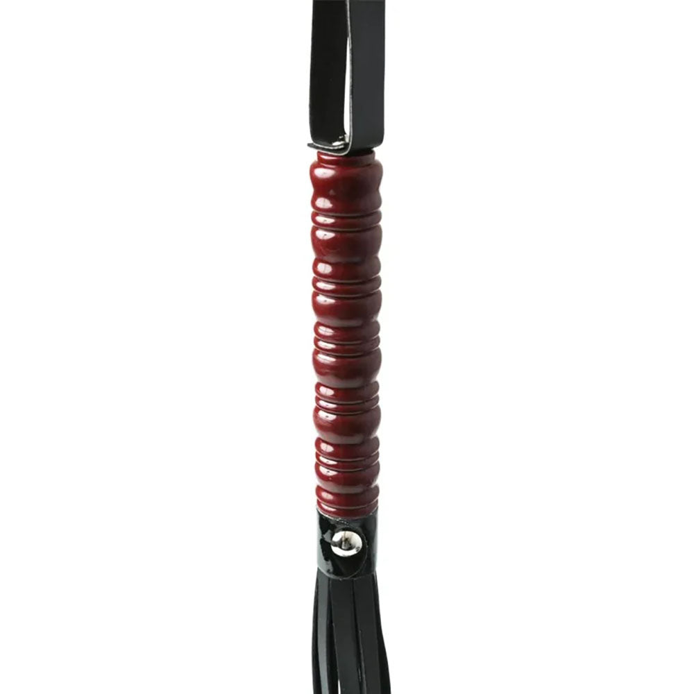 Sex & Mischief Mahogany Flogger 76 Cm Flogger Whip With Wooden Handle