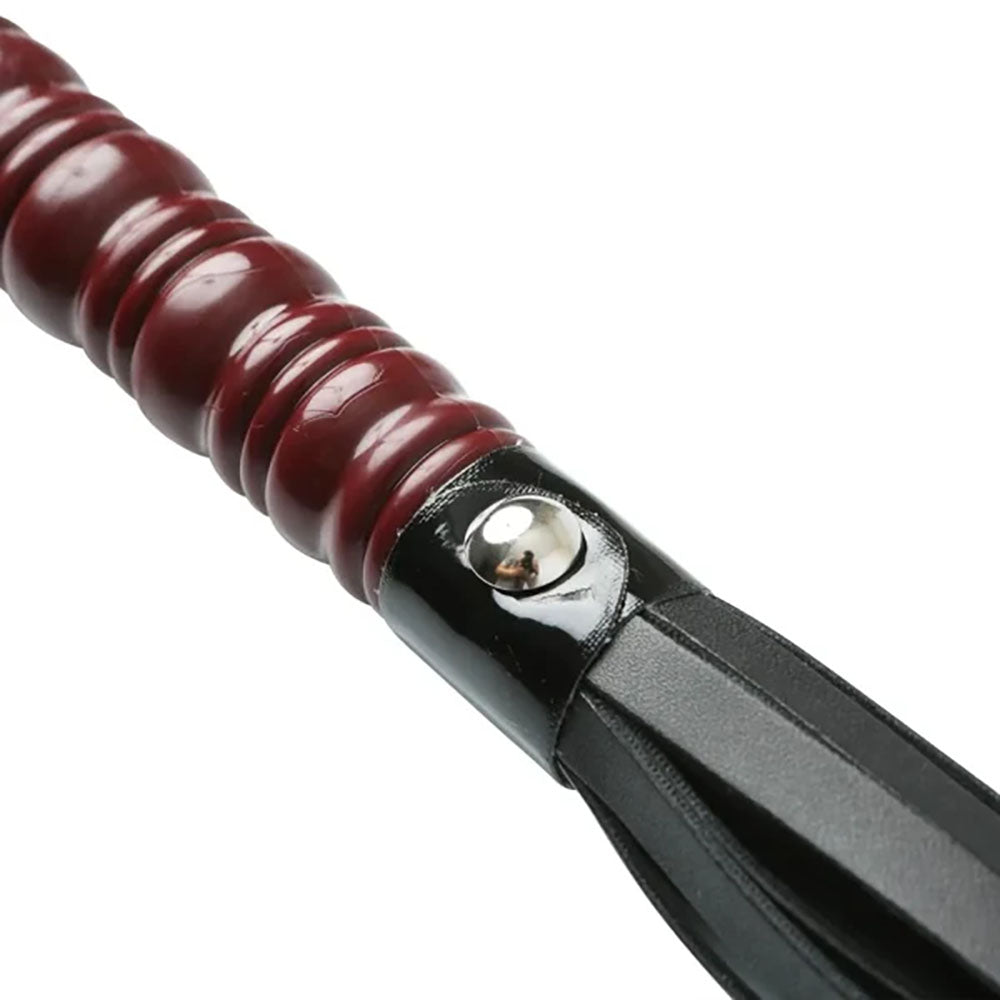 Sex & Mischief Mahogany Flogger 76 Cm Flogger Whip With Wooden Handle