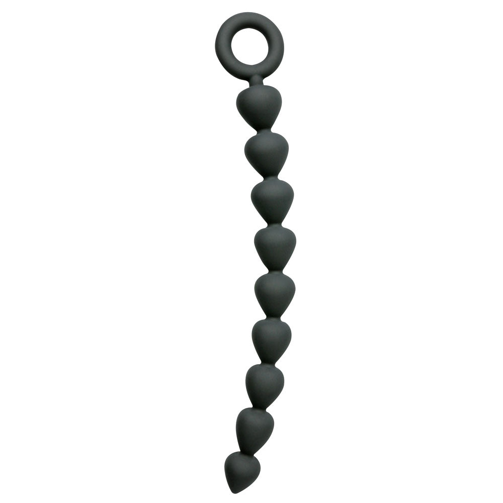 Sex & Mischief Silicone Anal Beads Black Black 22.9 Cm Anal Beads