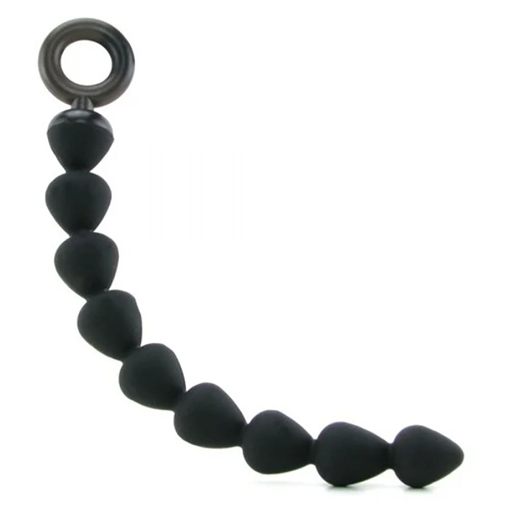 Sex & Mischief Silicone Anal Beads Black Black 22.9 Cm Anal Beads