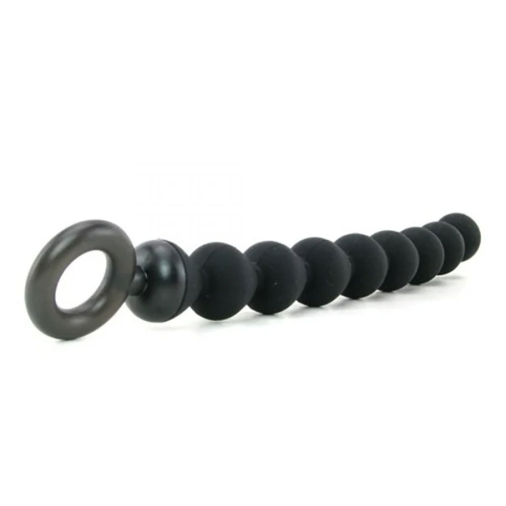 Sex & Mischief Silicone Anal Beads Black Black 22.9 Cm Anal Beads
