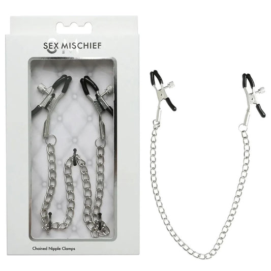 Sex & Mischief Chained Nipple Clamps Nipple Clamps With 30 Cm Chain