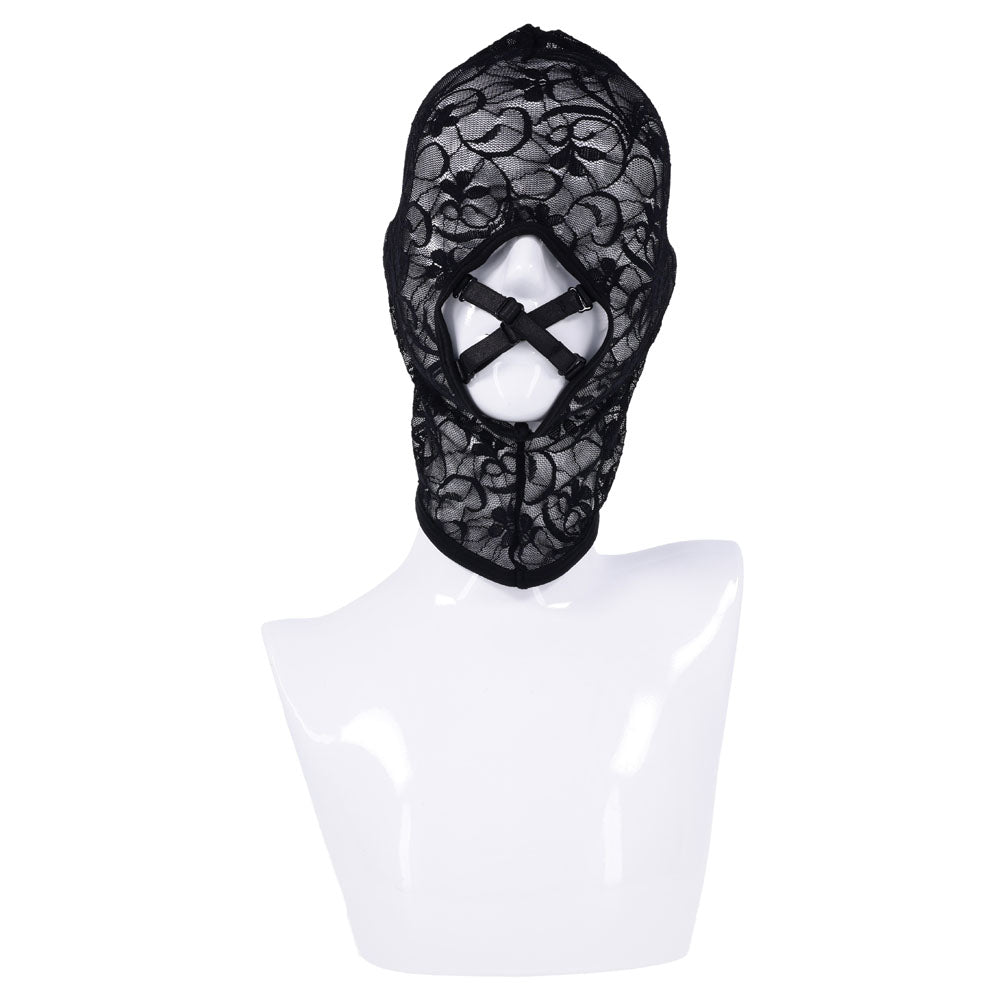 Sex & Mischief Lace Hush Hood Black Hood