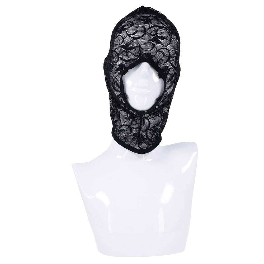 Sex & Mischief Lace Hush Hood Black Hood