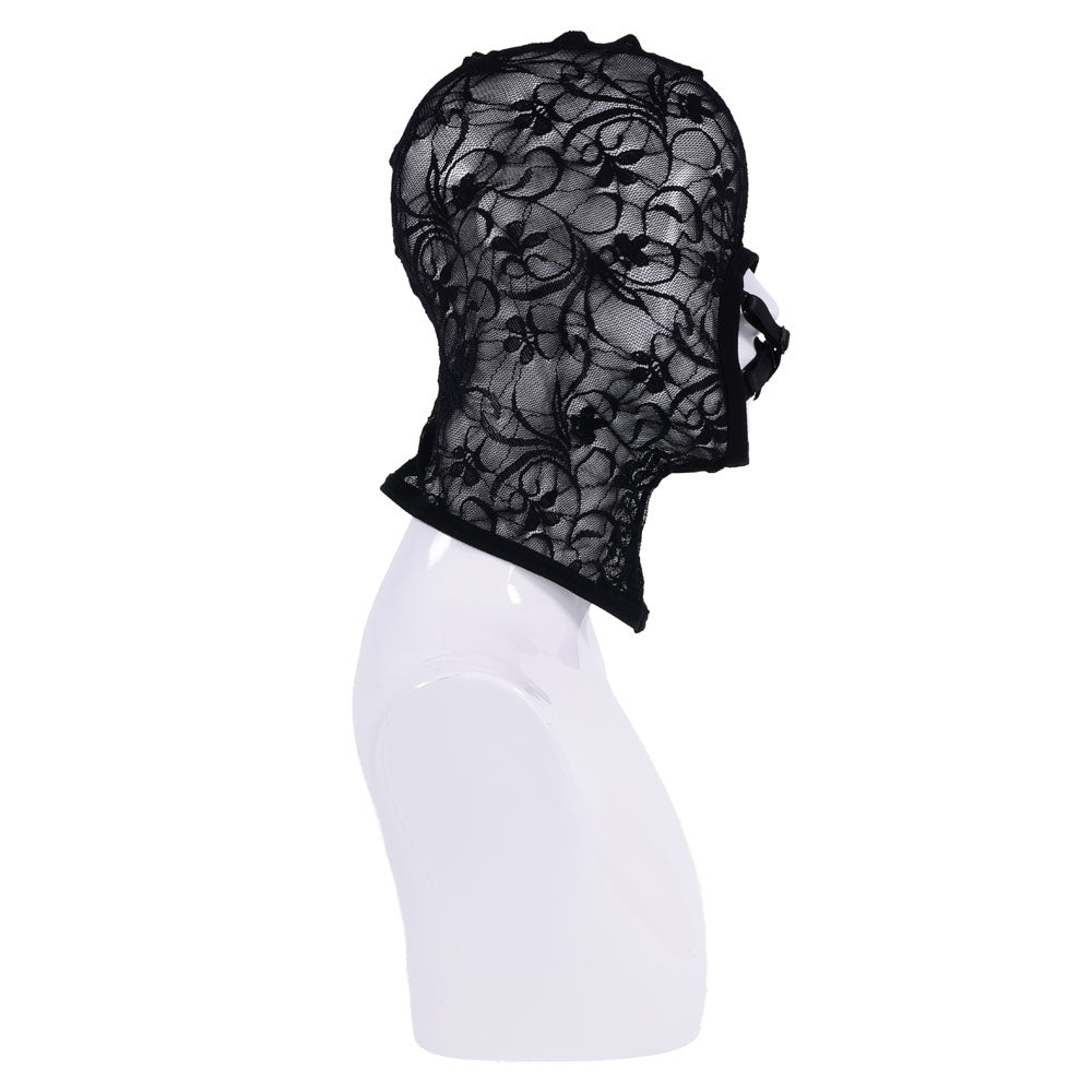 Sex & Mischief Lace Hush Hood Black Hood