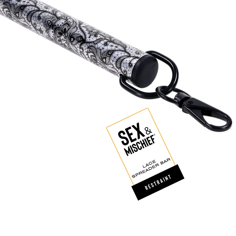 Sex & Mischief Lace Spreader Bar Aluminium Restraint Bar