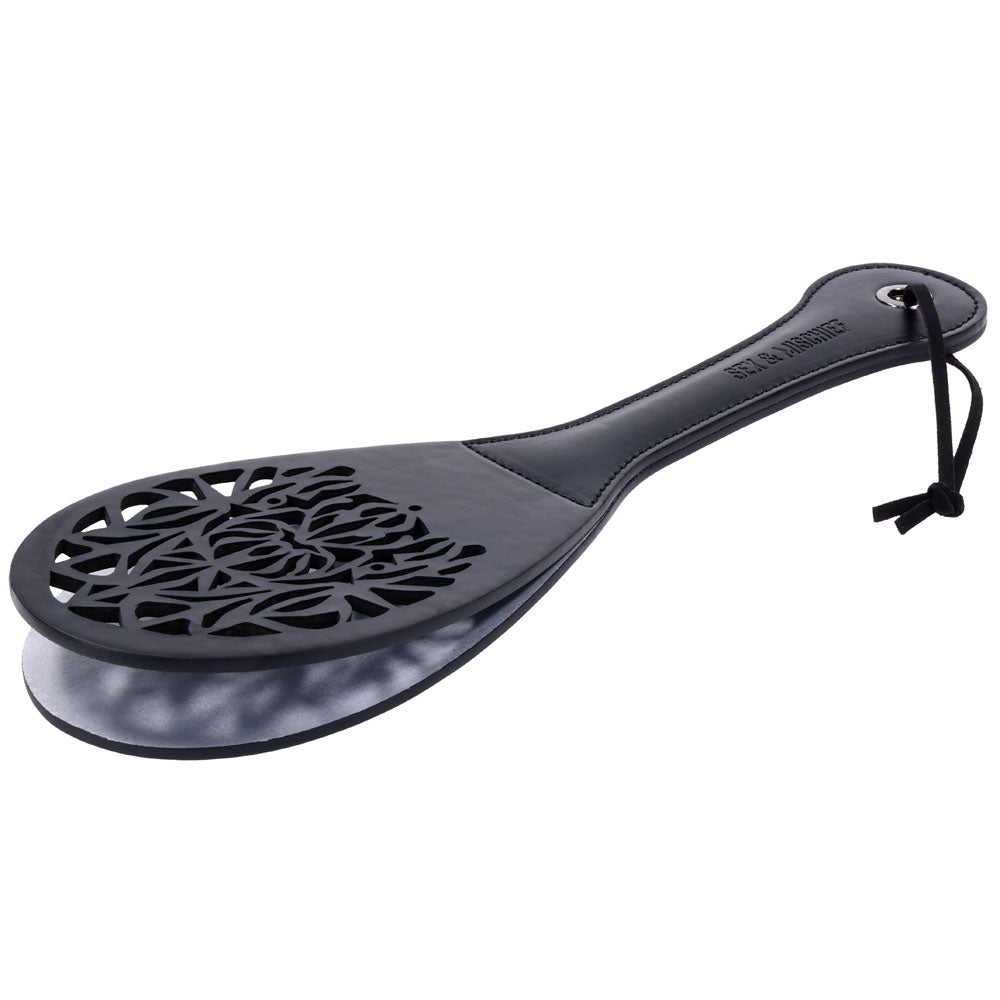 Sex & Mischief Lace Spanker Black Spanking Paddle