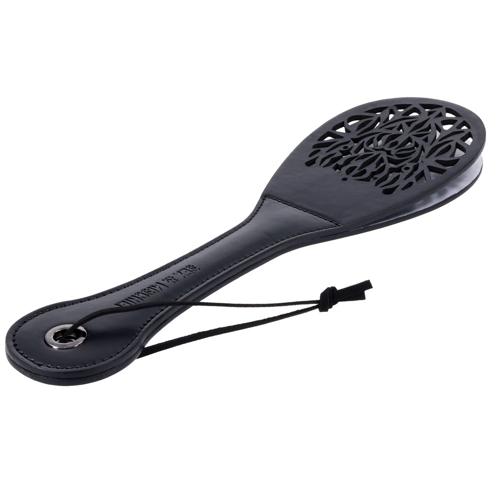 Sex & Mischief Lace Spanker Black Spanking Paddle