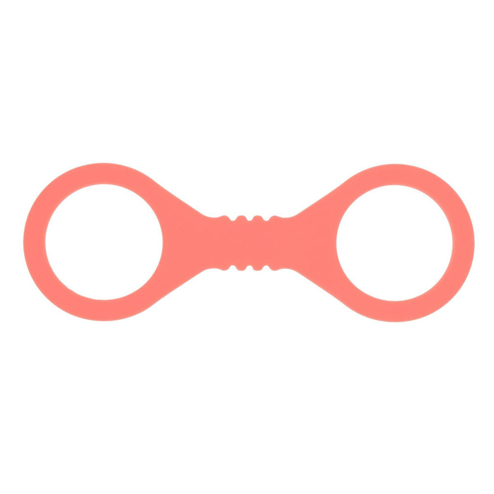 Sex & Mischief Peaches N Crea Me Small Silicone Cuffs Peach Silicone Restraints