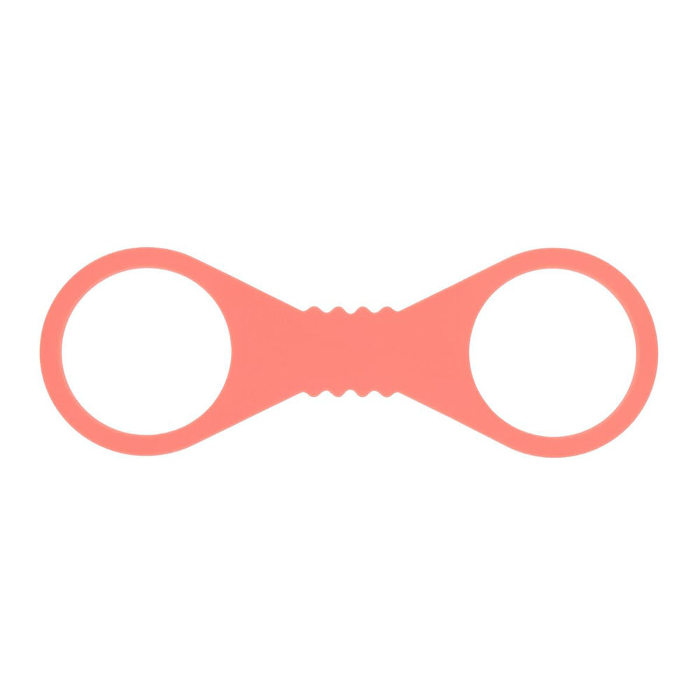 Sex & Mischief Peaches N Crea Me Large Silicone Cuffs Peach Large Silicone Restraints