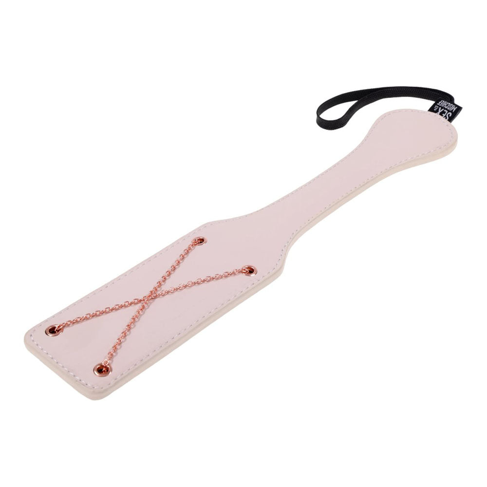 Sex & Mischief Peaches N Crea Me Chain Impressions Paddle Peach Spanking Paddle