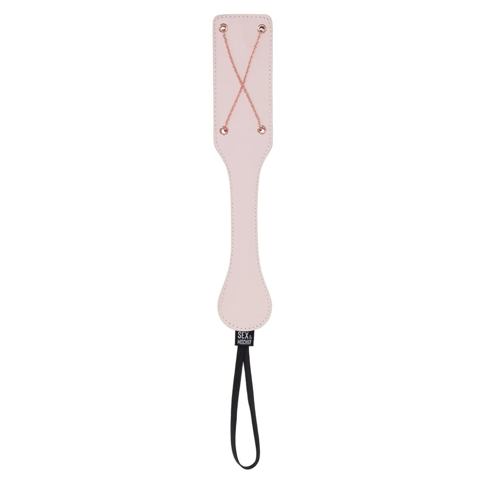 Sex & Mischief Peaches N Crea Me Chain Impressions Paddle Peach Spanking Paddle