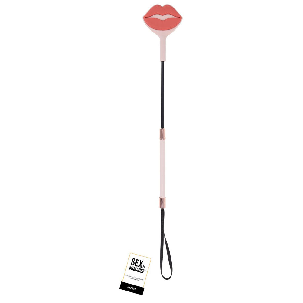 Sex & Mischief Peaches N Crea Me Kiss Crop Peach Lip Tipped Crop Whip